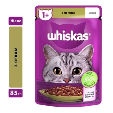 Whiskas пауч для кішок з ягням в желе 28*85 г