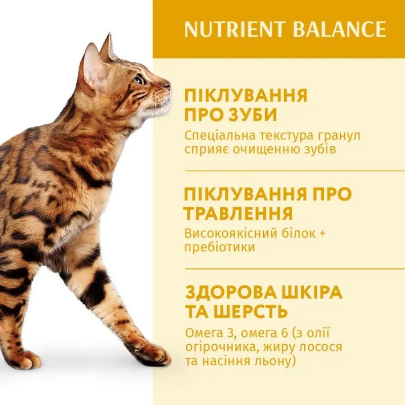 Optimeal Chicken 1.5 кг сухий корм для кішок з м'ясом курки