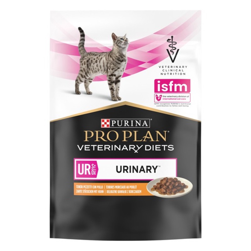 Purina Veterinary Diets UR Urinary Feline 10х80 г вологий корм для кішок при захворюваннях нижніх сечовивідних шляхів із куркою