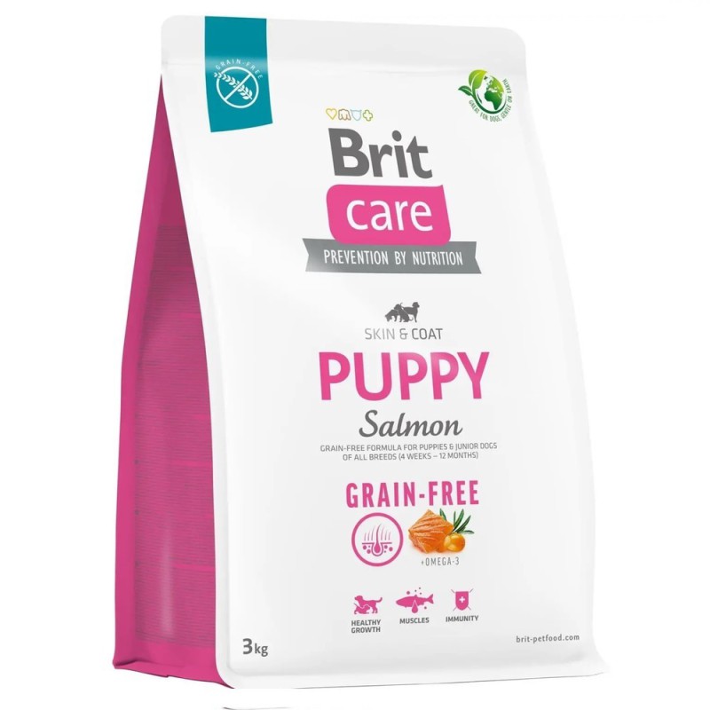 Brit Care Dog Grain-free Puppy 3 кг сухий беззерновий корм для цуценят всіх порід з лососем