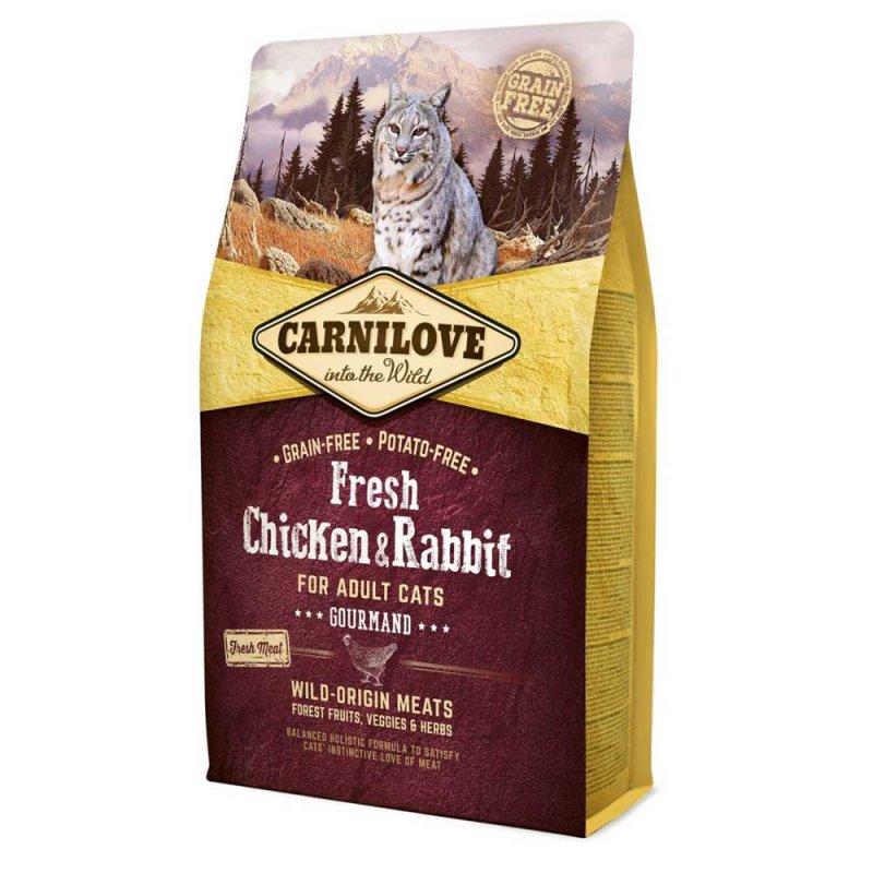 Carnilove Fresh Chicken Rabbit 400 г сухий корм для кішок з куркою та кроликом