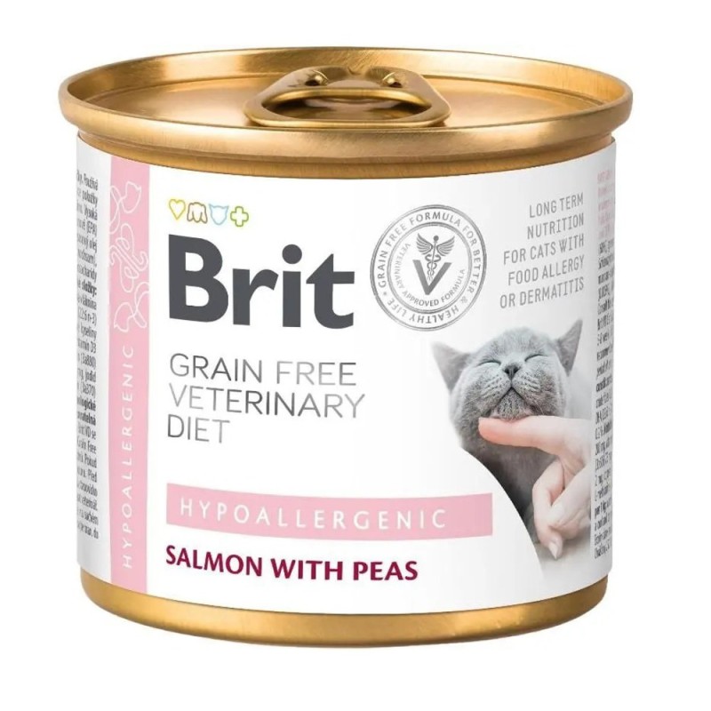 Brit Veterinary Diet Hypoallergenic Cat Cans 200 г вологий корм для кішок з харчовою алергією