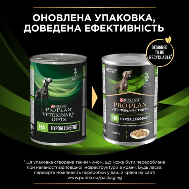 Purina Veterinary Diets HA Hypoallergenic Canine 12х400 г вологий корм для собак при харчовій алергії