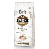Brit Fresh Turkey with Pea Adult Fit Slim 12 кг сухий корм з індичкою
