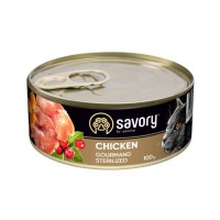 Savory Sterilised Chicken для стерилизованных кошек с курицей 100 г