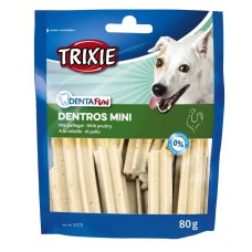 Ласощі для собак Trixie Denta Fun Dentros Mini, з домашнім птахом, 80 г (31773)