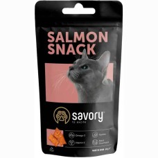 Хрумкі ласощі Savory Cats Snacks Pillows Gourmand with Salmon для дорослих вибагливих котів подушечки з лососем 60 г (31454)