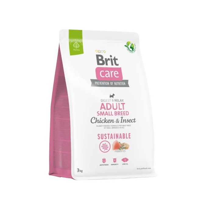Brit Care Sustainable Adult Small Breed Chicken and Insect 1 кг сухой корм с курицей