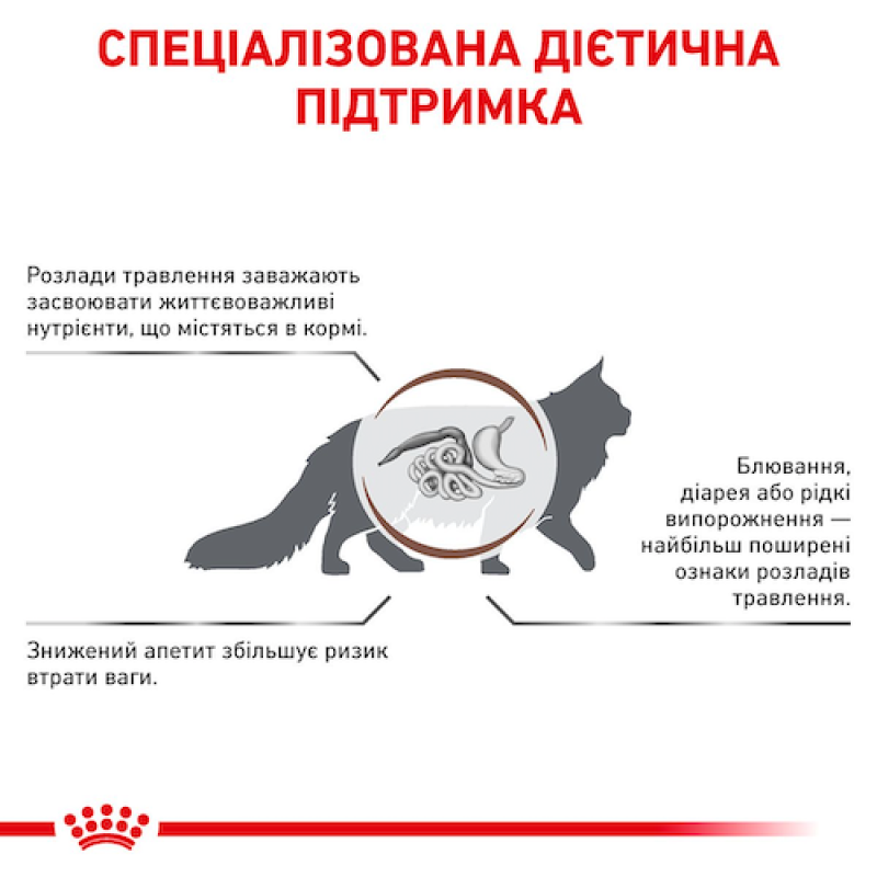 Royal Сanin Gastrointestinal 2 кг сухий корм для кішок при порушенні травлення