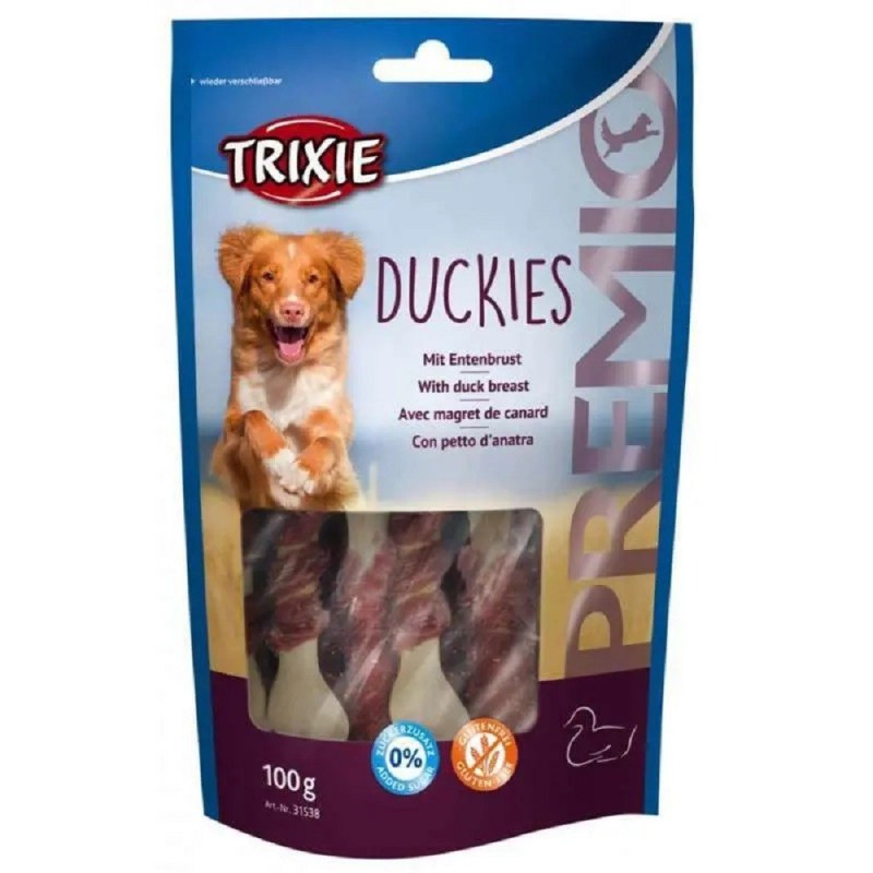 Ласощі для собак Trixie Premio Duckies, з качкою, 100 г (31538)