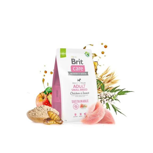 Brit Care Sustainable Adult Small Breed Chicken and Insect 3 кг сухой корм с курицей