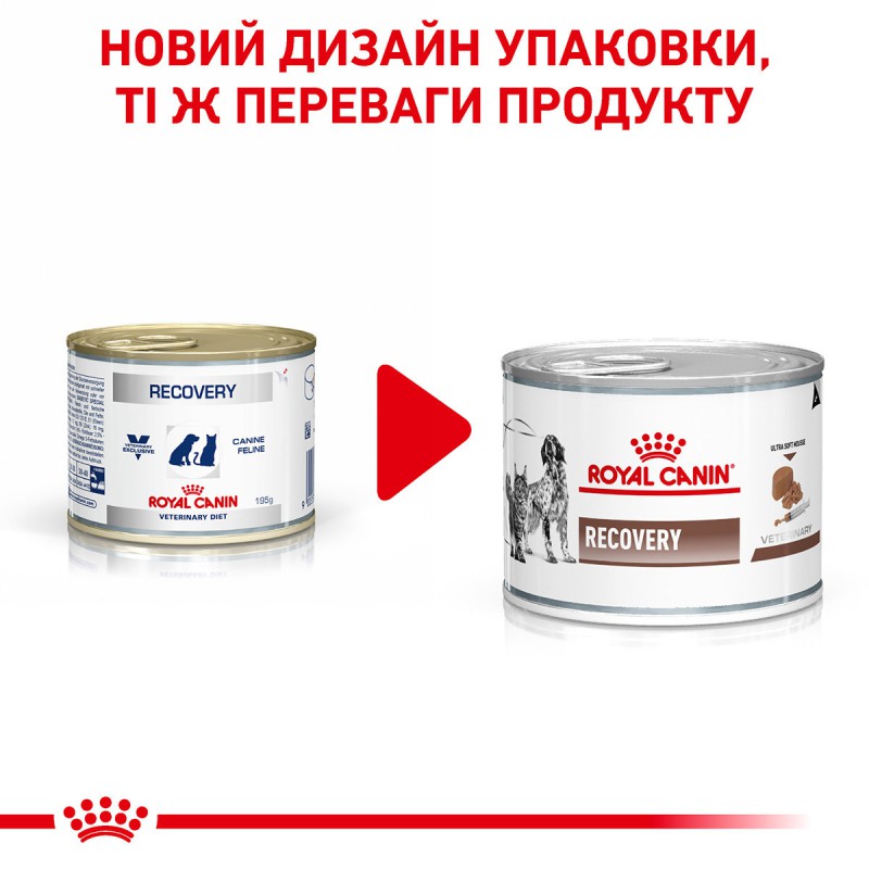 Royal Canin Recovery 195 г вологий корм для собак та кішок у відновлювальний період після хвороби