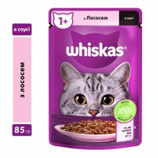 Whiskas вологий корм для кішок з лососем у соусі 28х85 г