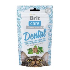 Лакомство Brit Care Functional Snack Dental для котов для здоровья зубов и десен с индейкой 50 г