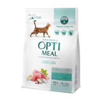 Optimeal Sterilised Turkey 200 г сухой корм для стерилизованных кошек с индейкой