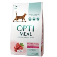 Optimeal High in Veal 200 г сухой корм для кошек с телятиной