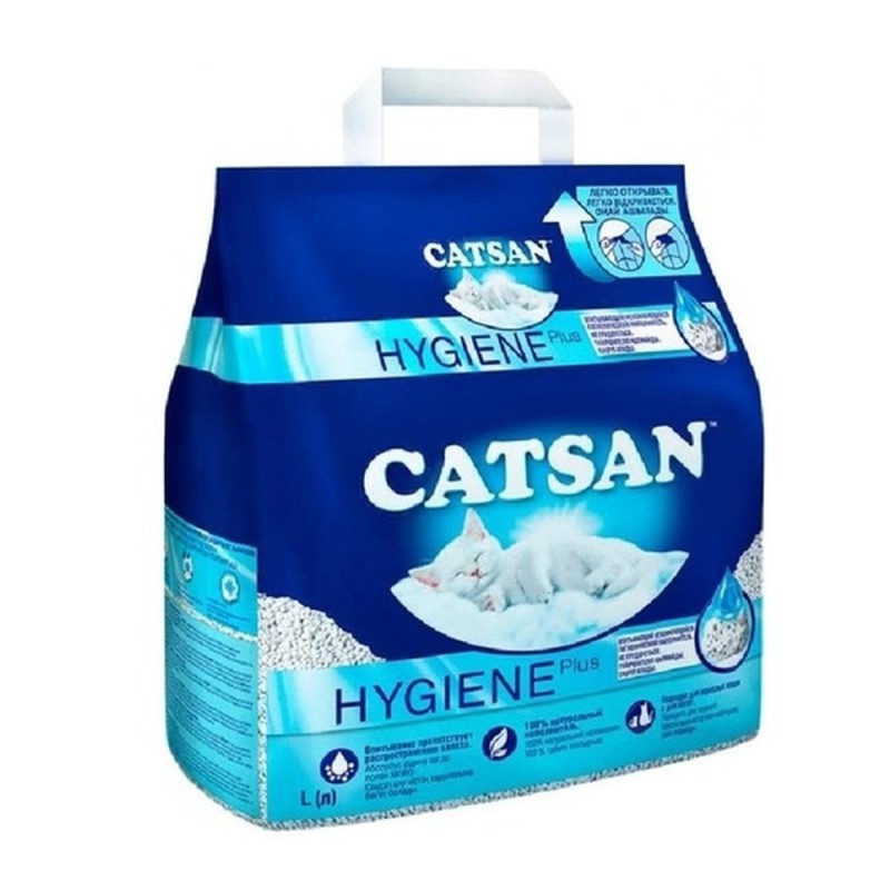 Наповнювач глиняний Catsan Hygiene Plus для котячого туалету 5 л