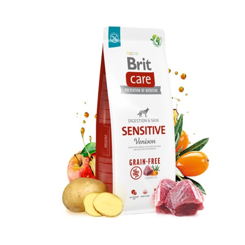 Brit Care Grain Sensitive Venison and Potato 12 кг сухий корм для собак з оленіною