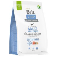 Brit Care Dog Sustainable Adult Large для собак крупных пород с курицей и насекомыми 3 кг