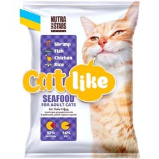 Nutra 5 stars Cat like Seafood для котов с креветкой, курицей, рыбой и рисом 10 кг