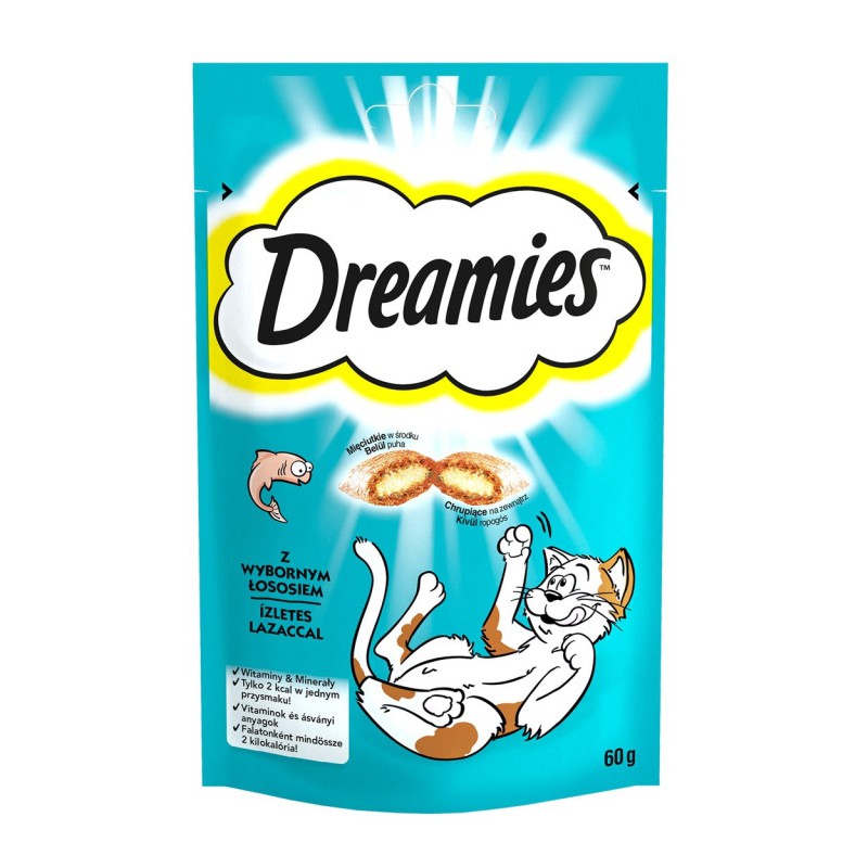 Ласощі для котів Dreamies подушечки з лососем 60 г
