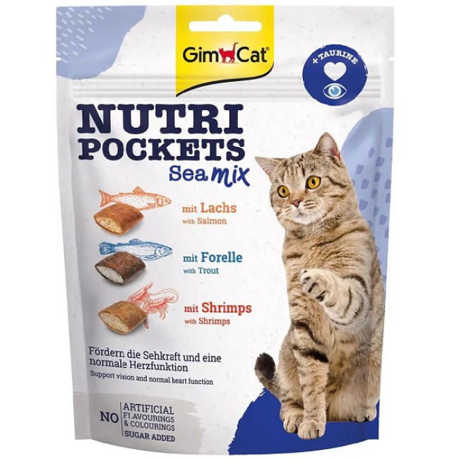 Ласощі для кішок GimCat Nutri Pockets морський мікс 150 г