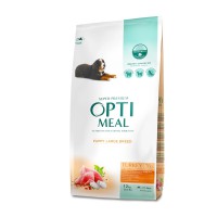 Optimeal Dog Puppy Large 4 кг сухой корм для щенков крупных пород с индейкой