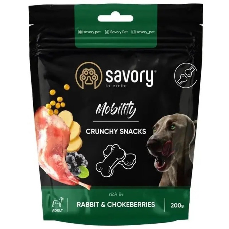 Ласощі Savory Dog Mobility Crunchy Snack із кроликом для собак 200 г (31362)