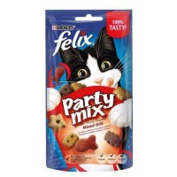 Ласощі Purina Felix Party Mix Mixed Grill для котів курка, яловичина і лосось 80 г