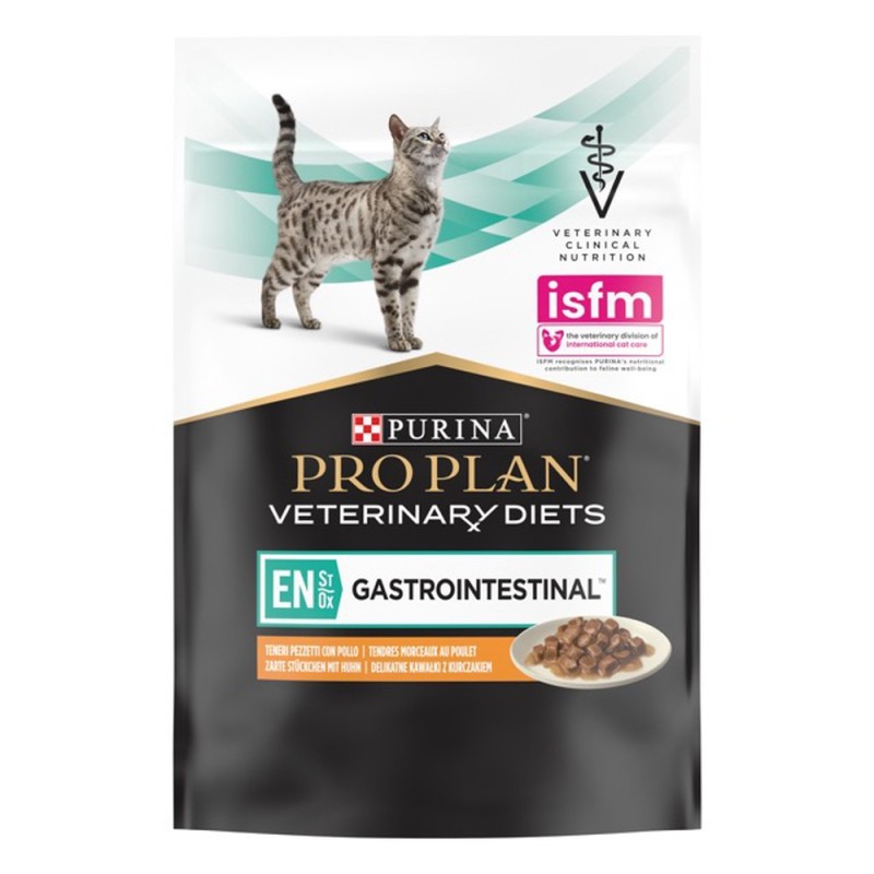 Purina Veterinary Diets EN Gastrointestinal Feline 80 г вологий корм у підливі з куркою для кішок при порушенні травлення