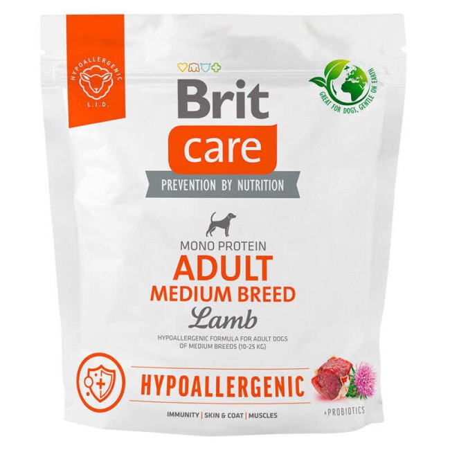 Brit Care Medium Hypoallergenic Breed Lamb 12 кг сухой гипоаллергенный корм для собак средних пород с ягненком