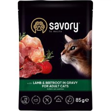 Вологий корм Savory Lamb для кішок, ягня в соусі 85 г