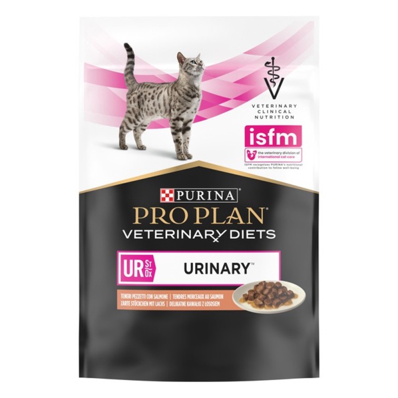 Purina Veterinary Diets UR Urinary Feline 10х80 г вологий корм для кішок при захворюваннях нижніх сечовивідних шляхів із лососем
