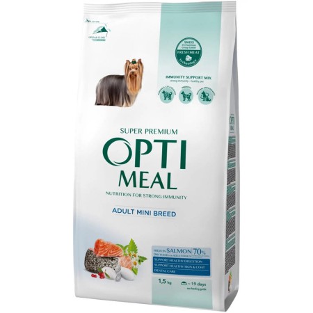 Optimeal Mini Adult 1.5 кг сухий корм для собак мініатюрних порід із лососем