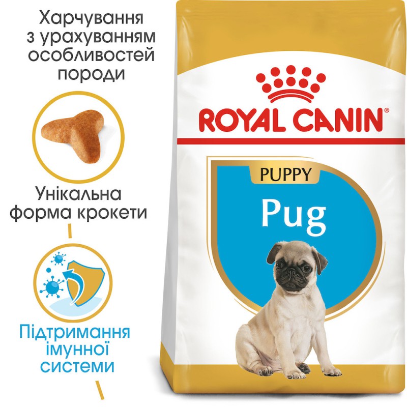 Royal Canin Pug Puppy 1.5 кг сухий корм для цуценят породи мопс віком до 10 місяців