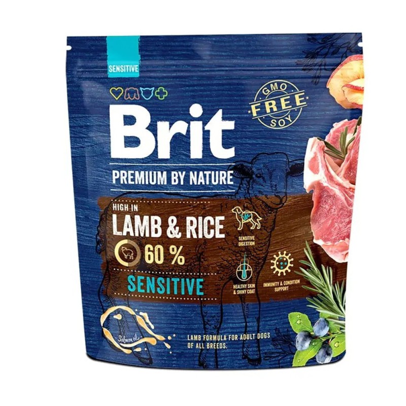 Brit Premium Sensitive Lamb 1 кг сухий корм для собак з чутливим травленням з ягнятком