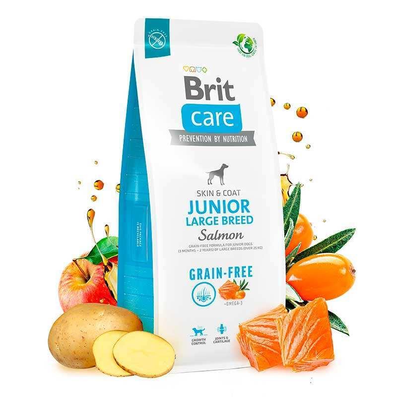 Brit Care GF Junior Large Breed Salmon та Potato 12 кг сухий корм для цуценят з лососем