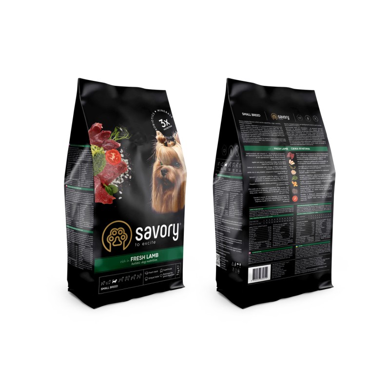 Savory Small Breeds rich in Fresh Lamb 1 кг сухий корм для собак малих порід з ягнятком