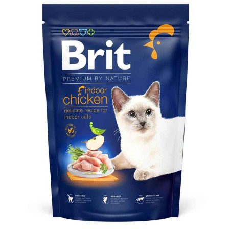 Brit Premium Indoor Chicken 300 г сухий корм для котів, що живуть у приміщенні з куркою