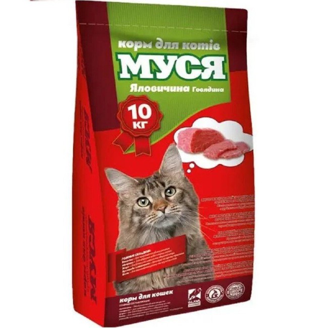 Муся Яловичина для котів 10 кг