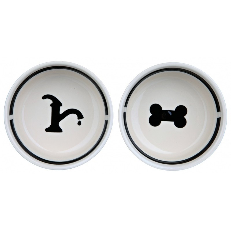 Подставка Trixie Eat on Feet с 2 мисками для собак, керамика, 0.6 л