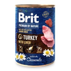 Brit Premium by Nature Turkey 800 г вологий корм з печінкою індички для собак