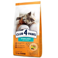 Клуб 4 Лапи Premium Sterilised Salmon 14 кг сухий корм для стерилізованих кішок з лососем