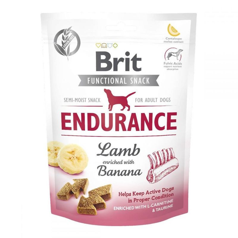 Ласощі Brit Care Functional Snack Endurance для собак з підвищеною активністю з ягням та бананом 150 г