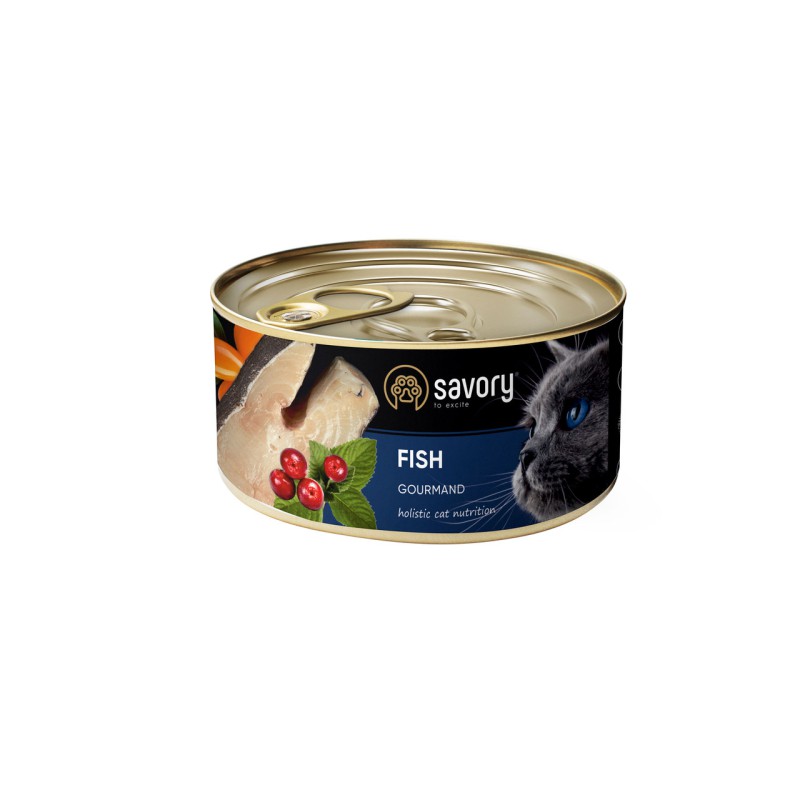 Savory Cat Adult Fish для кішок з рибою 200 г