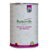 Baskerville Sensitive Wild Mit Blaubeeren вологий корм оленина з чорницею та спіруліною для собак 800 г