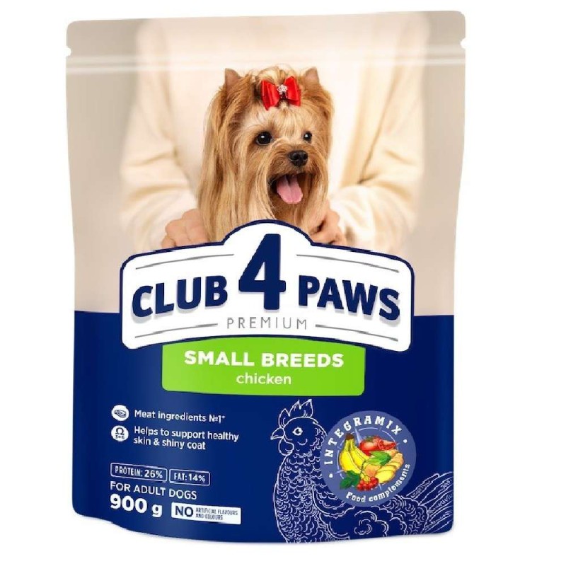 Клуб 4 Лапи Premium Small 900г сухий корм для собак з куркою