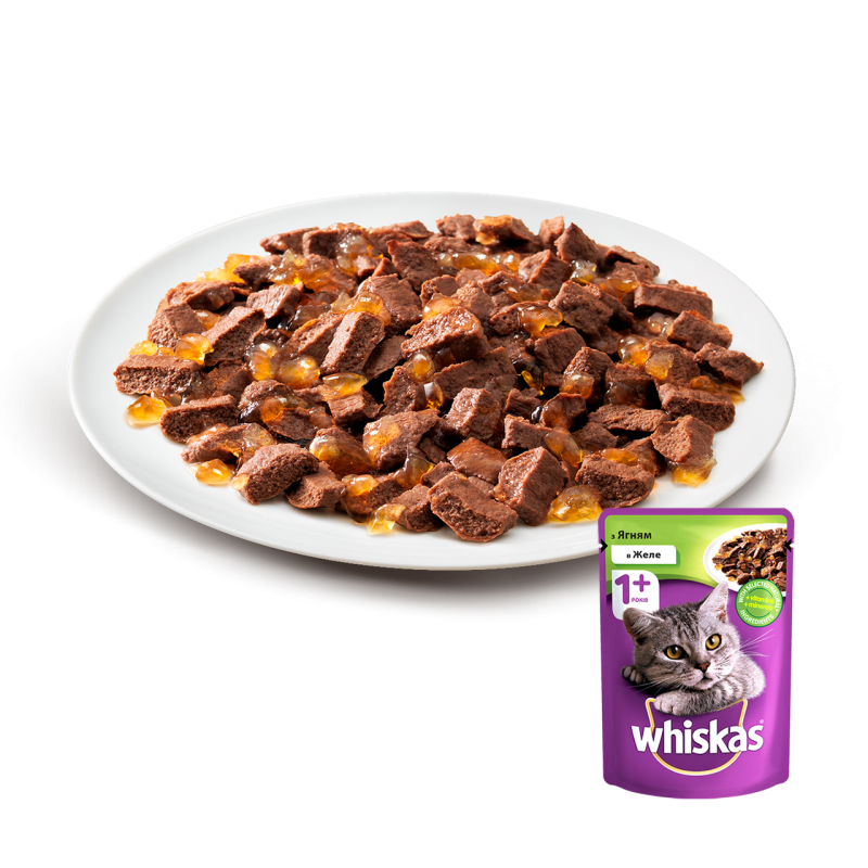 Whiskas пауч для кішок з ягням в желе 28*85 г