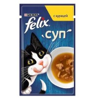 Влажный корм для кошек Felix Soup, с курицей, 30*48 г