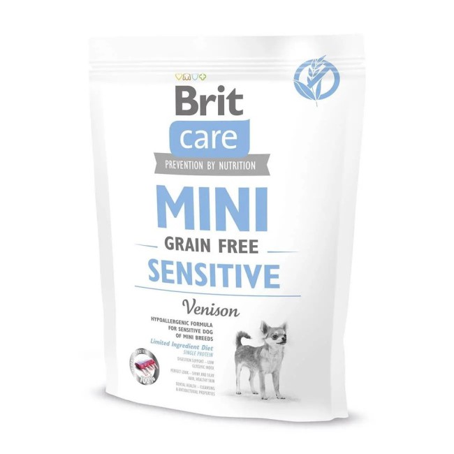 Brit Care Mini GF Sensitive 400 г сухой корм для собак с олениной